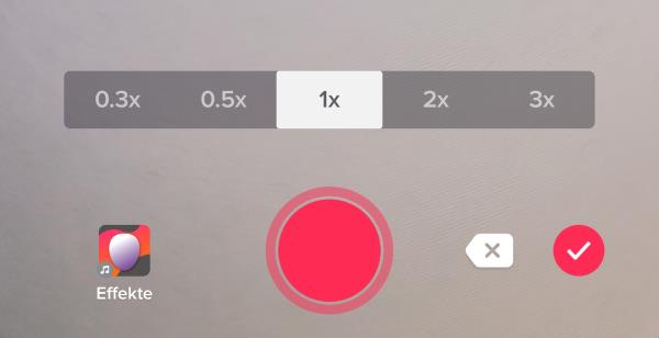 TikTok Geschwindigkeit einstellen