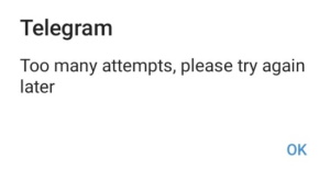 Telegram zu viele Versuche